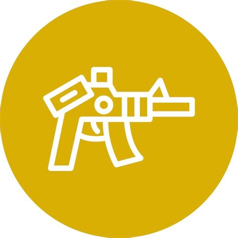 Estilo Del Icono Del Rifle Vector Premium