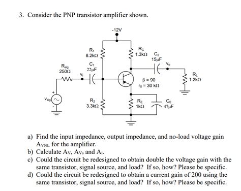 Pnp Transistor Amplifier Circuit