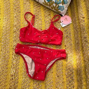 PQ Swim Swim New Pq Swim Embroidered Heart Anna Bikini In Red Size Girls Poshmark