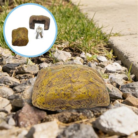 Resin Plastic Stone Key Storage Box, Realistic Rock Hider, Discreet