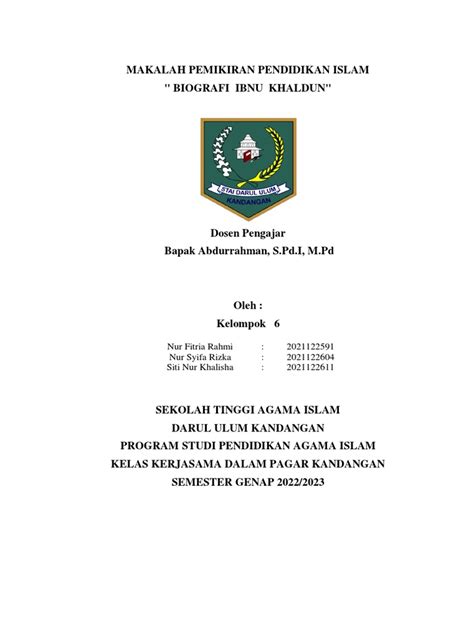 6biografi Ibnu Khaldun Pdf Pdf
