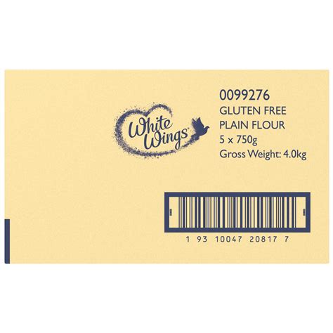 White Wings Gluten Free Plain Flour 5 x 750g - Goodman Fielder
