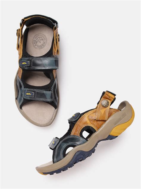 Buy Woodland Men Colourblocked Leather Sandals Sandals For Men