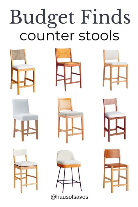 A Bunch Of Different Types Of Counter Stools With The Words Budget