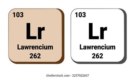 Lr Lawrencium Element Vector Icon Periodic Stock Vector Royalty Free