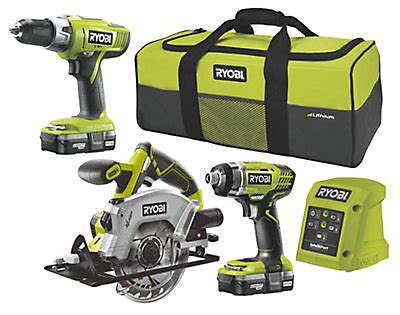 Ryobi One 18V 1 3Ah Li Ion Cordless Power Tool Kit R18Ck3B Ll13S