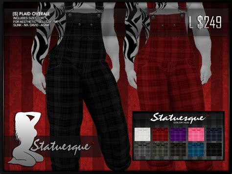 Second Life Marketplace S Plaid Overall