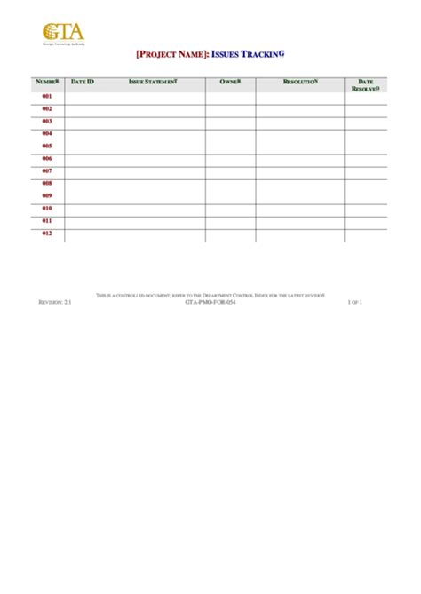 top  issue tracking templates      format