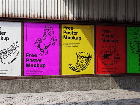 Free A2 Lined Up Street Posters Mockups Psd Set Psfiles