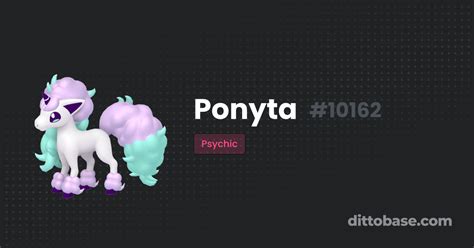 Ponyta Dittobase Pokédex