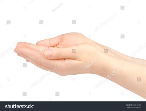 Womans Hands Palm White Isolated Background Stock Photo 140616982