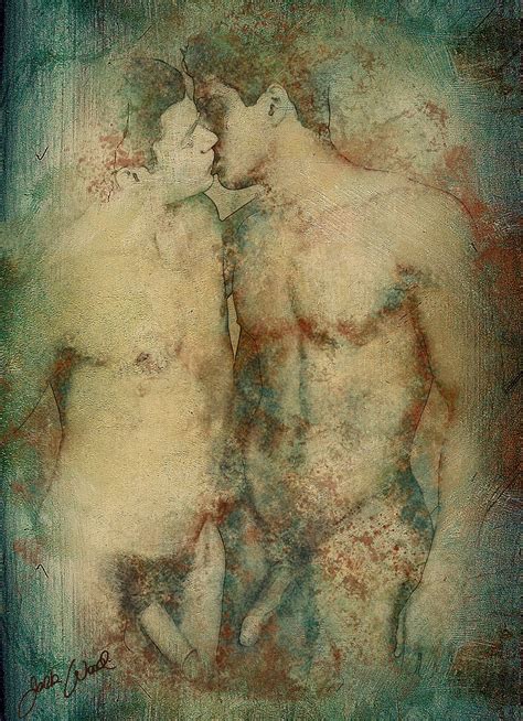 Kiss Erotic Gay Male Nude Art Etsy