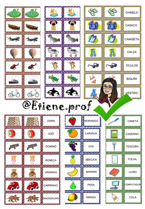 Jogo Da Memória Com Palavras - JOGO DA MEMÓRIA COM IMAGENS E PALAVRAS - Professora Etiene - Ideias ...