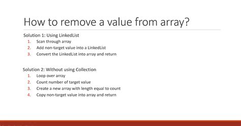 How To Remove An Element From An Array In Java Java