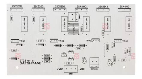 X Placa Lisa Para Montar Amplificador Audio W Rms Mono