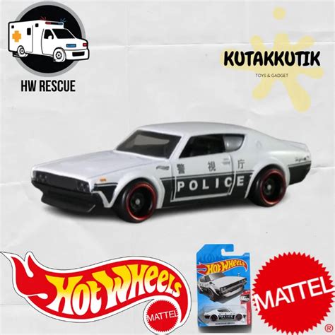 Hot Wheels Mobil Nissan Skyline Gtr Gt R Police Car Putih Hw Rescue Lazada Indonesia
