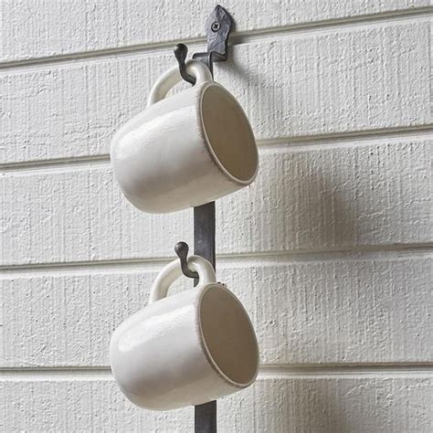 Forged Wall Mug Rack Mug Rack Coffee Mug Storage Hanging Mugs