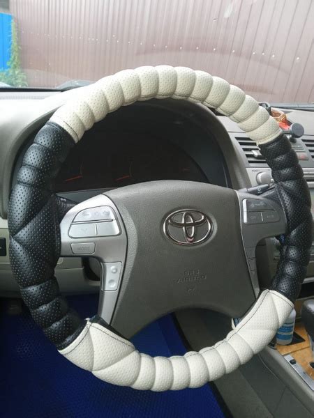 Оплетка на руль 43-46 см, с поролоном и леской, черно-бежевая - купить ...