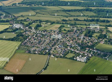 An Aerial View Of The Village Of Hawkesbury Upton And Surrounding South