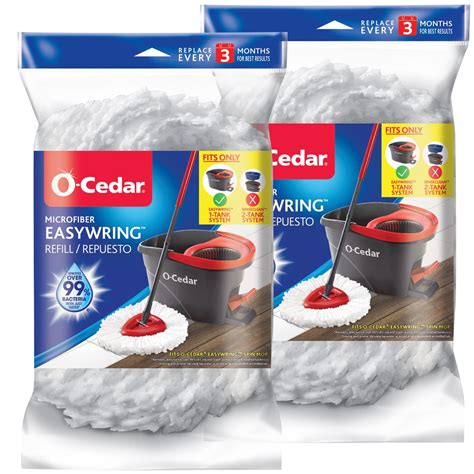 O-Cedar Easywring Spin Mop Head Refill (Pack Of 2) - Walmart.com