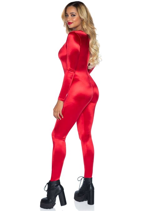 Catsuit glänzend rot Catsuits Bodys Club Hot Fashion Odretto