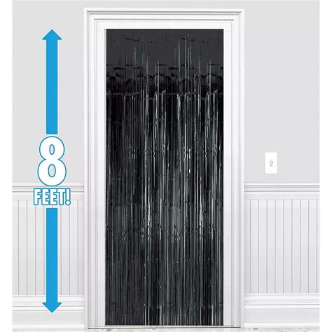 Black Fringe Doorway Curtain 3ft X 8ft Party City