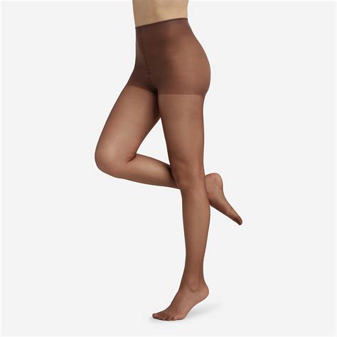 Strømpebuks i mørk brun Nude Moka DIM Sublim Voile Nude