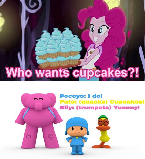 Pocoyo Trios Wants Cupcakes From Pinkie Pie By Zmcdonald09 On Deviantart