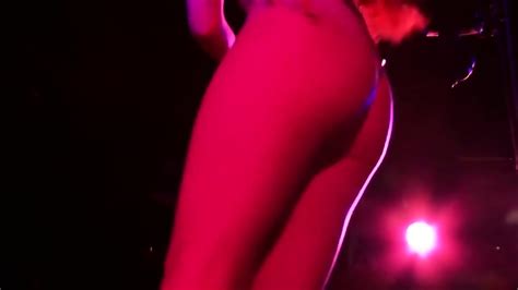 Pole Dancer In Golden Bikini