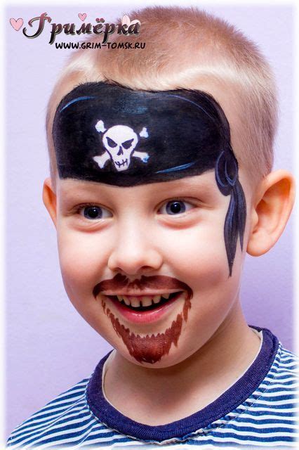 Аквагрим, грим, пират, усы, борода face painting, make-up, pirate ...
