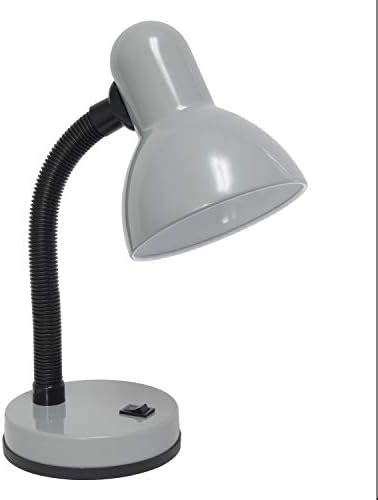 Simple Designs Ld Slv Basic Metal Flexible Hose Neck Desk Lamp