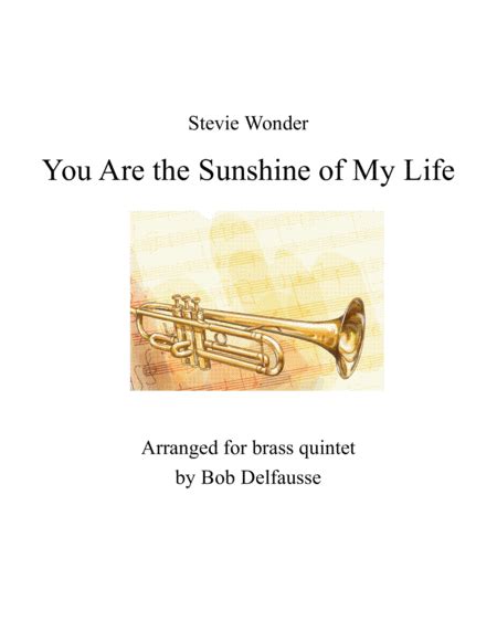 You Are The Sunshine Of My Life Arr Bob Delfausse Sheet Music