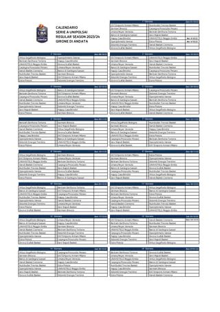 Calendario Serie A Unipolsai Regular Season Pdf