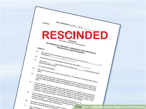 how to file legal separation papers in north carolina