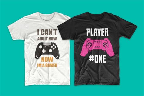 Gaming Gamer T Shirt Design Vector Bundle Sublimation Gaming T Shirt