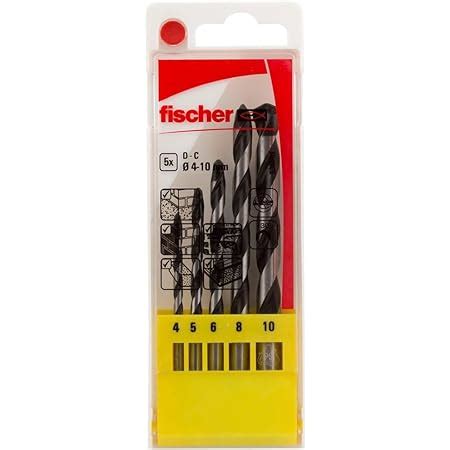 Fischer Set Punte Trapano D C Professionali Da Muro SDX Misure 4 5 6 8