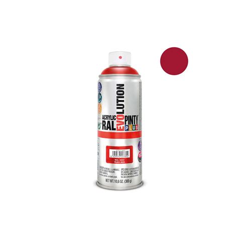 Peinture En Aérosol Pintyplus Evolution 520cc Ral 3003 Rouge Rubis à