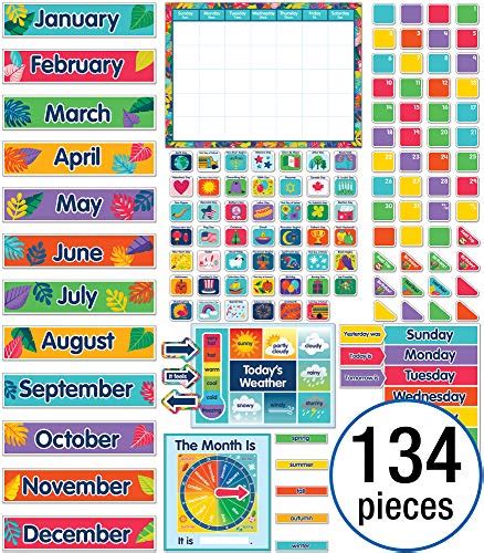 Carson Dellosa One World Calendar Bulletin Board Set Monthly Wall