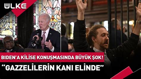 Biden A Kilise Konu Mas Nda B Y K Ok Gazzelilerin Kan Elinde