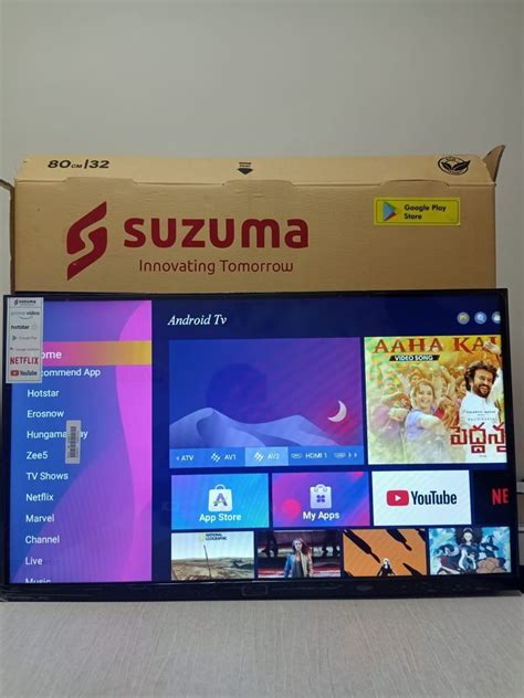 Suzuma Black Google Smart Led Tv With Voice Controller Metallic