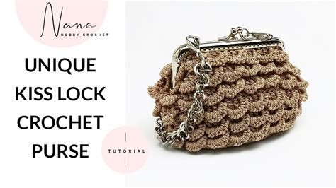 HOW TO CROCHET A UNIQUE KISS LOCK COIN PURSE YouTube