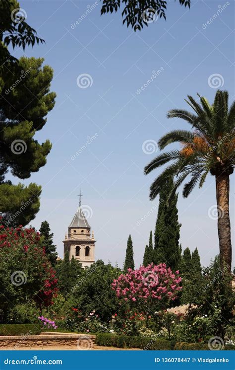 Architectural and Park Complex of the Alhambra in Granada Stock Image ...