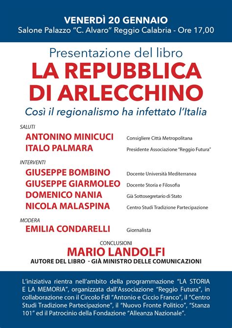 Domani Presentazione Del Libro Di Mario Landolfi A Palazzo Alvaro