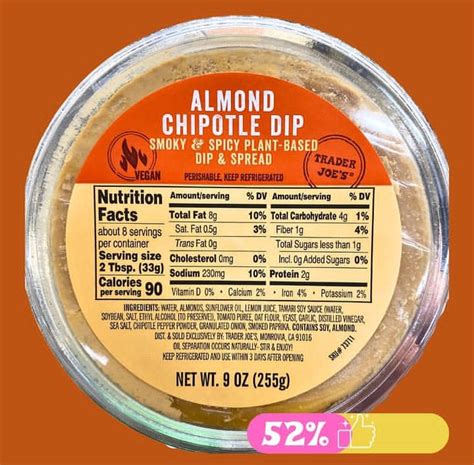 Trader Joe S Almond Chipotle Dip Rated 52 Trader Joe S List