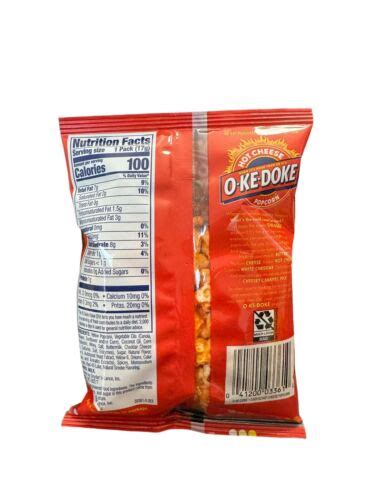 Jays OKE DOKE Hot Cheese Cheese Combo Flavored Popcorn 5 625 Bags Each SEALED EBay