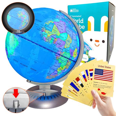 Buy Whizbuilders Illuminated World Globe Lights Lamp Light Up Globe