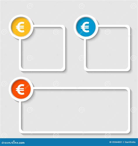 Kader Voor Om Het Even Welke Tekst Met Euro Teken Vector Illustratie