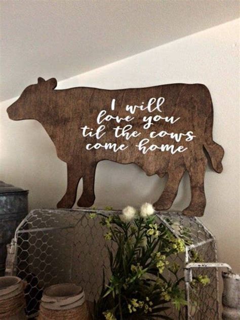 Cow Sign Farmhouse Decor Kitchen Decor Home Decor Cottage