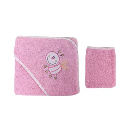 Parure De Bain Pour B B Rose Motif Abeille Le Bain Parure De Bain