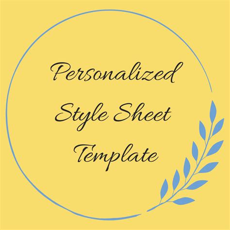 Personalized Style Sheet Template ‣ Sweet Bird Crochet